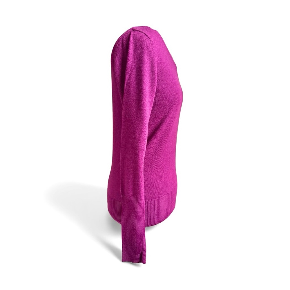 Target Women's V-Neck Sweater in Bold Fuchsia - Picture 3 of 7